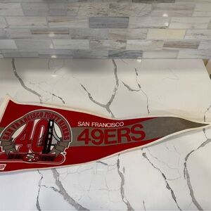 Vintage San Francisco 49ers 40th Anniversary Pennant